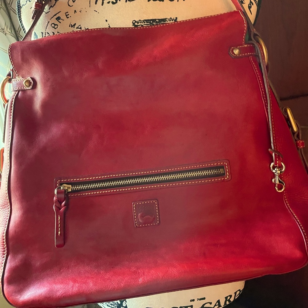 EXQUISITE DOONEY SATCHEL NWOT ALL LEATHER SUEDE TRIM JUST BEAUTIFUL